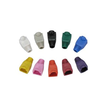 Bestlink Netware Color Boots for RJ45 Plug, Orange, 100pk 101301OR